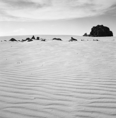 rocks, Corralejo, Fuerteventura, Spain, fine art, analogue, black and white, art, abstract, sand, landscape, film photography, art gallery