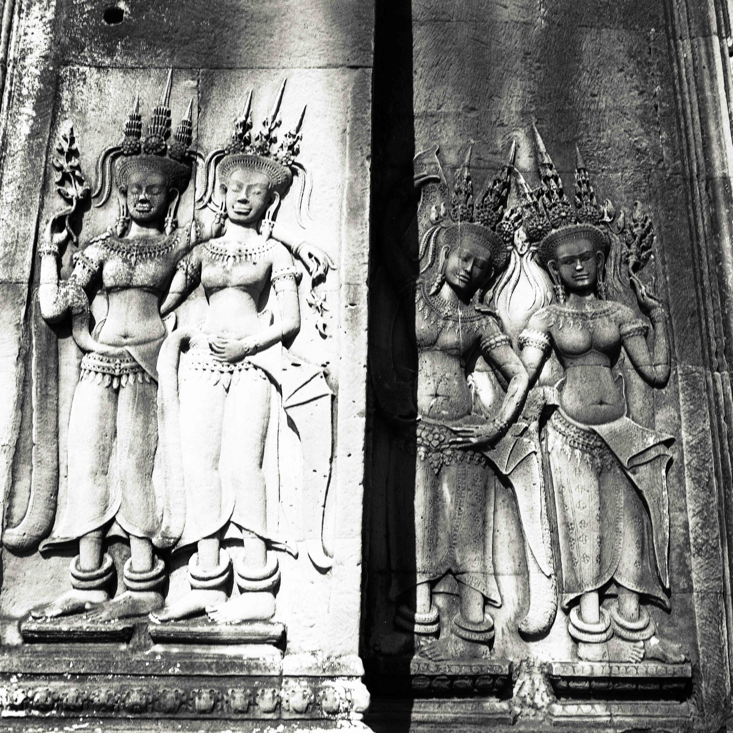 Apsara wall sculpture, Angkor Wat, Cambodia