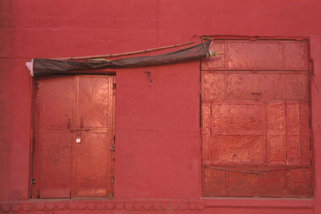 Red doors in Varanasi