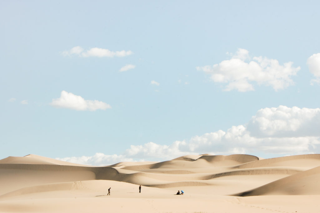 Tourist in Gobi Desert, Mongolia 2010