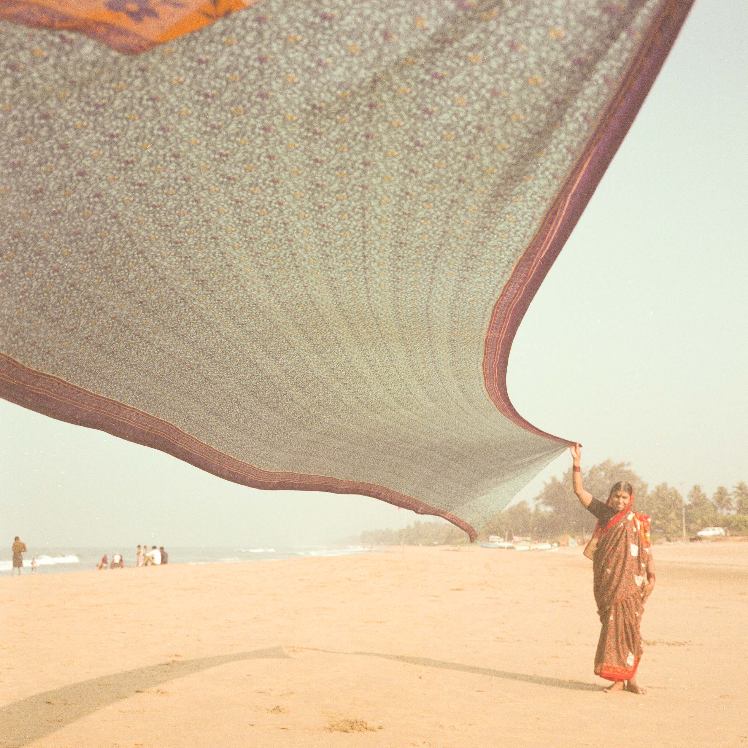 Woman dry Saree, Gokarna Beach,India 2018