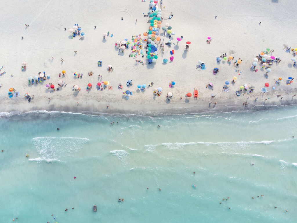 Umbrellas, Lillatro — Italian Beaches, fine art photograph by Raffaele Ferrari